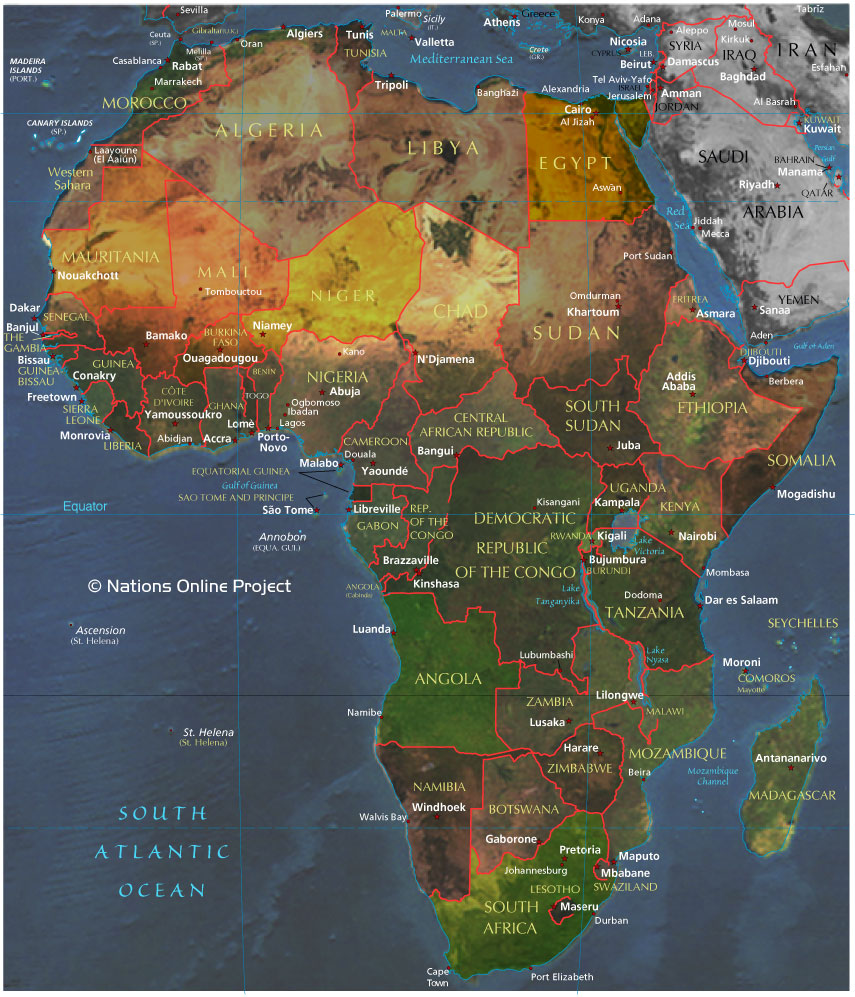 political map of africa